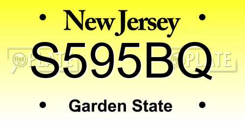 S595BQ New Jersey License Plate