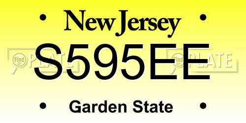 S595EE New Jersey License Plate