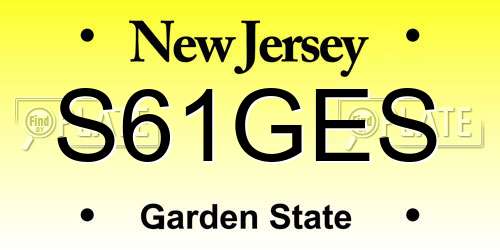 S61GES New Jersey License Plate