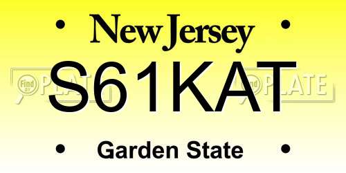 S61KAT New Jersey License Plate