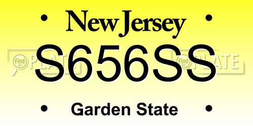 S656SS New Jersey License Plate