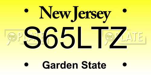 S65LTZ New Jersey License Plate