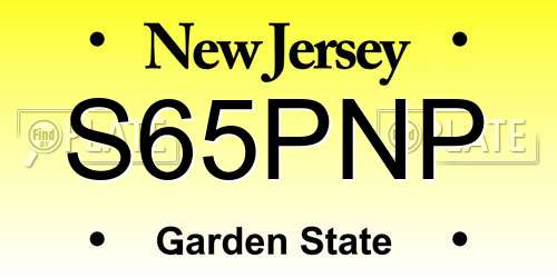 S65PNP New Jersey License Plate