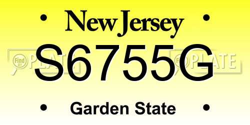 S6755G New Jersey License Plate