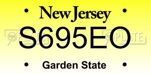 S695EO New Jersey License Plate