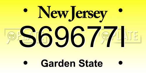S69677I New Jersey License Plate