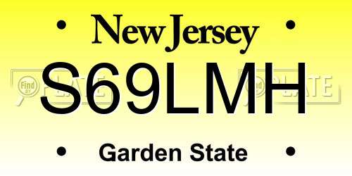S69LMH New Jersey License Plate