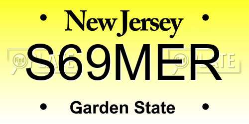 S69MER New Jersey License Plate