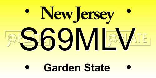 S69MLV New Jersey License Plate