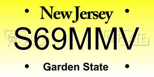 S69MMV New Jersey License Plate