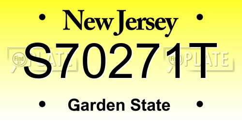 S70271T New Jersey License Plate
