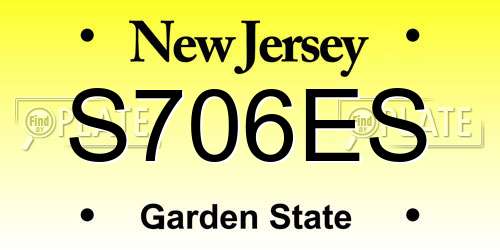 S706ES New Jersey License Plate