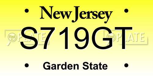 S719GT New Jersey License Plate