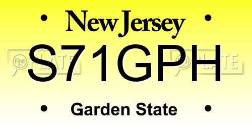 S71GPH New Jersey License Plate