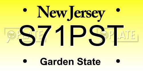 S71PST New Jersey License Plate
