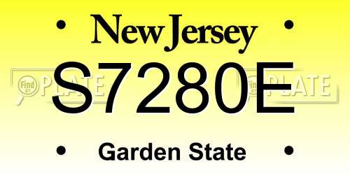 S7280E New Jersey License Plate