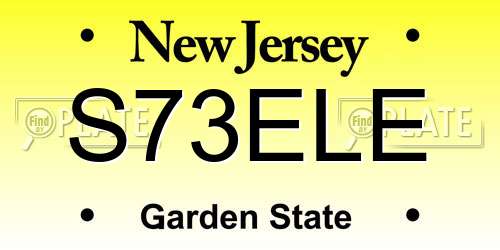 S73ELE New Jersey License Plate