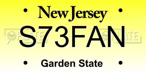 S73FAN New Jersey License Plate