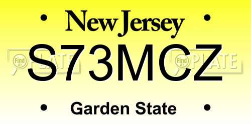 S73MCZ New Jersey License Plate