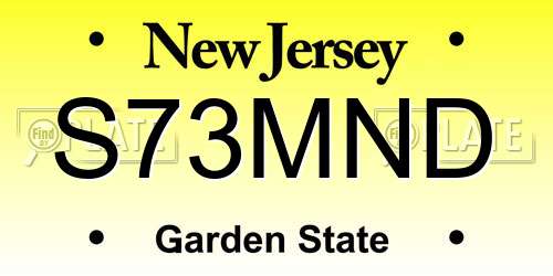 S73MND New Jersey License Plate