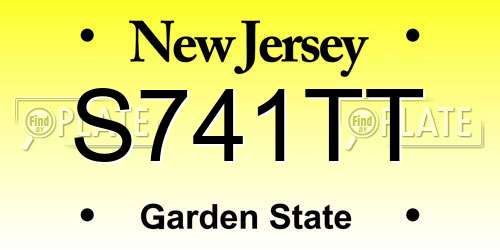 S741TT New Jersey License Plate