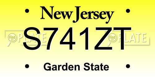 S741ZT New Jersey License Plate