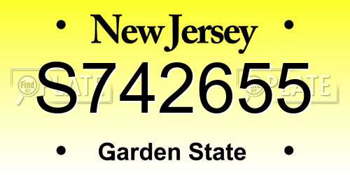 S742655 New Jersey License Plate
