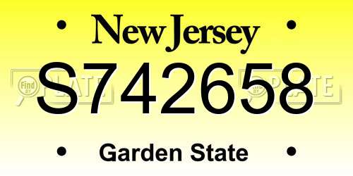 S742658 New Jersey License Plate
