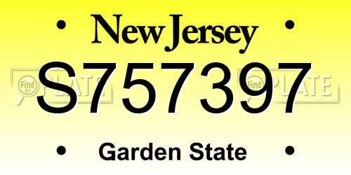 S757397 New Jersey License Plate