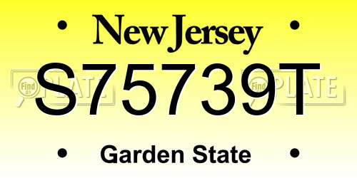 S75739T New Jersey License Plate