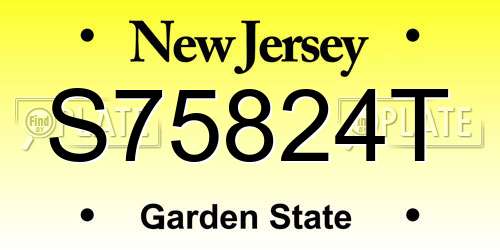 S75824T New Jersey License Plate