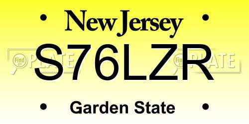 S76LZR New Jersey License Plate
