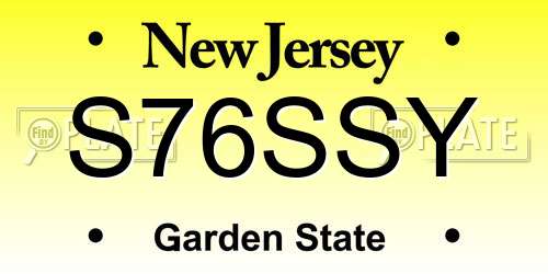 S76SSY New Jersey License Plate