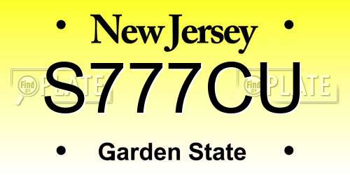 S777CU New Jersey License Plate