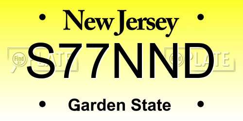 S77NND New Jersey License Plate