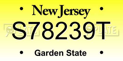 S78239T New Jersey License Plate