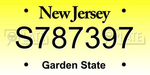 S787397 New Jersey License Plate