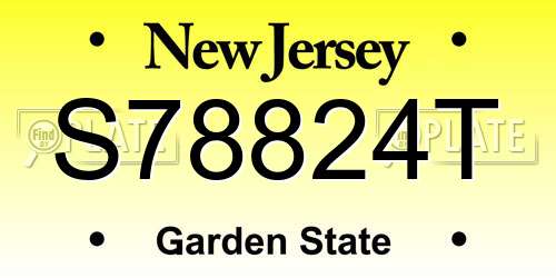 S78824T New Jersey License Plate