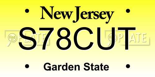 S78CUT New Jersey License Plate