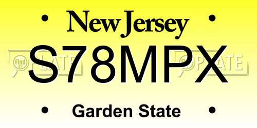 S78MPX New Jersey License Plate