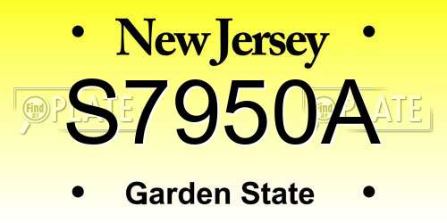 S7950A New Jersey License Plate