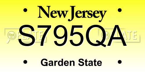 S795QA New Jersey License Plate