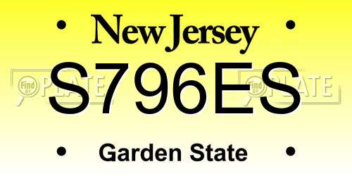 S796ES New Jersey License Plate