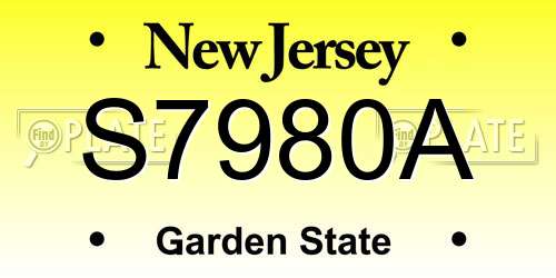 S7980A New Jersey License Plate