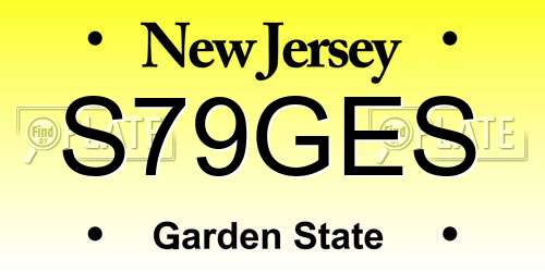 S79GES New Jersey License Plate
