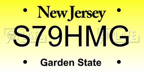 S79HMG New Jersey License Plate