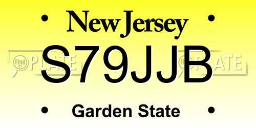 S79JJB New Jersey License Plate