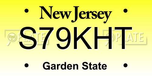 S79KHT New Jersey License Plate