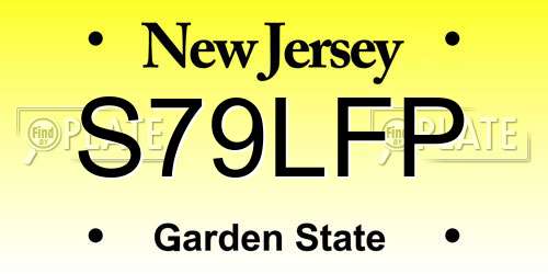 S79LFP New Jersey License Plate