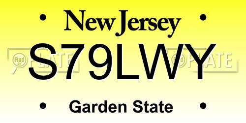 S79LWY New Jersey License Plate